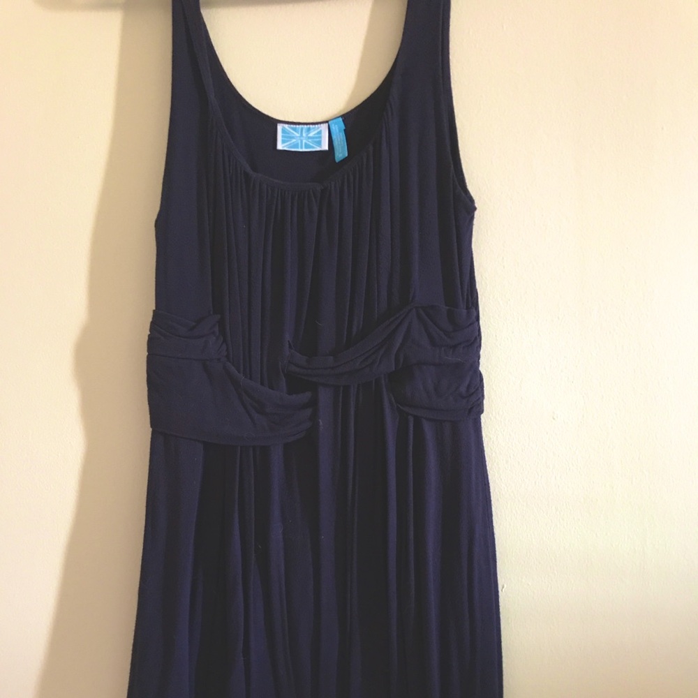 Navy sleeveless dress